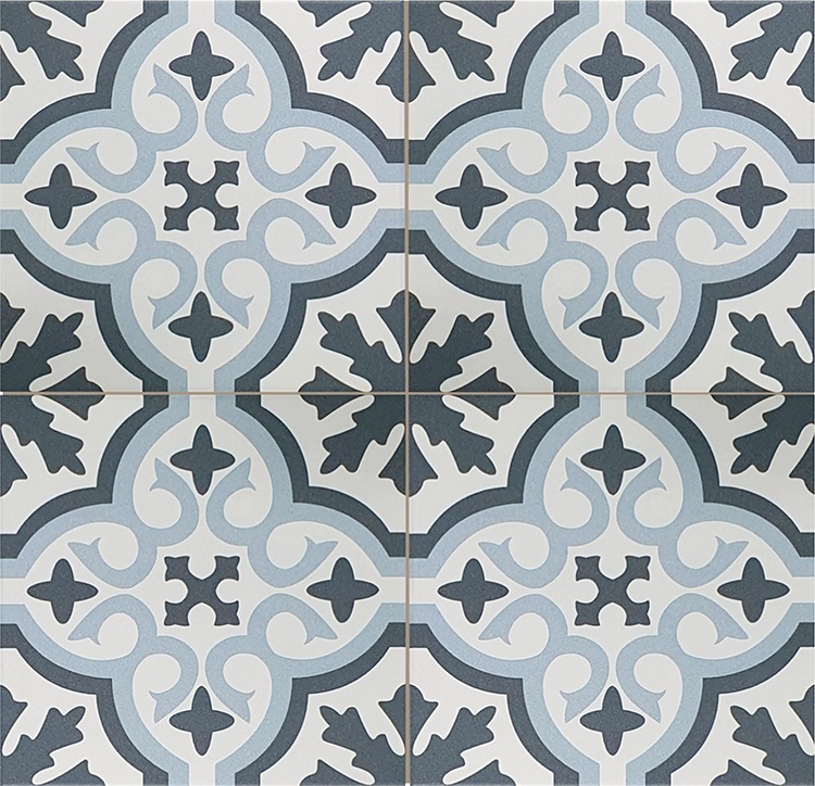 Venice Sky Blue Black Pre-cut 45х45