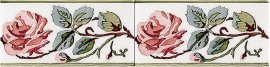 ADMO3025 Adex Modernista Cenefa Rosas PB Carmin C/C B 15х7.5