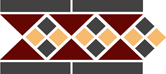 Border LISBON with 1 strip (Tr.20, Dots 14+21, Strips 14) 28 15