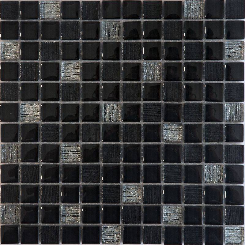 Orro Glass Mosaic Веста Блэк 30х30