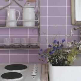 Плитка для кухни фиолетовая