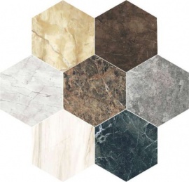 Marmo Mix Color esagono 40х35