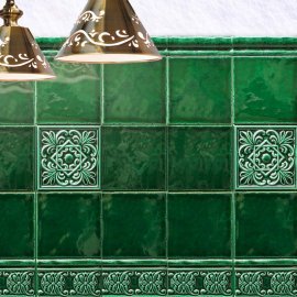 Плитка для ванной зеленая