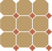 OCT04-1Ch Yellow OCTAGON 03/Caramel Dots 04 30х30