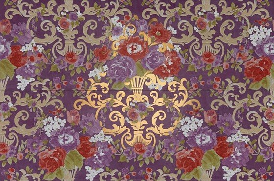Petracers Primavera Romana Fioritura su Viola Oro 97.7х65