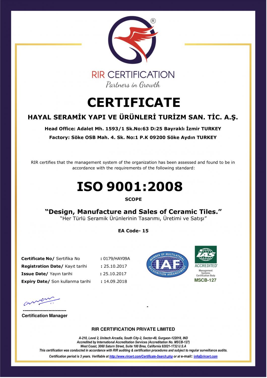 ISO 9001 2008