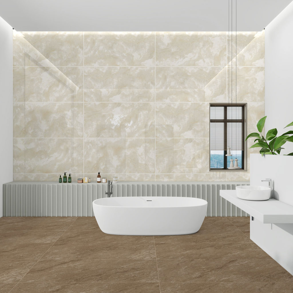 Miracle Ivory Diamond Effect High Glossy 120х60