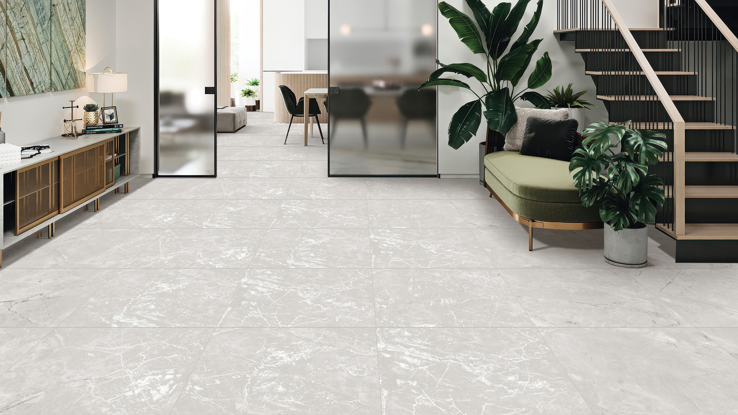 London Bianco Matt Carving 60х60