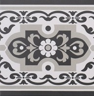 Normandy Cenefa Black 20х20