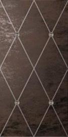 Rhombus Platino su Moro, fregio Platino 100х50