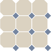 OCT11-1Ch White OCTAGON 16/Blue Cobait Dots 11 30х30