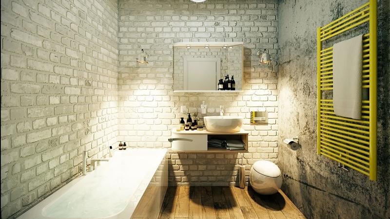 Ванная комната в стиле ЛОФТ: особенности и свойства