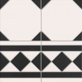 Oxford Negro Cenefa 33х33