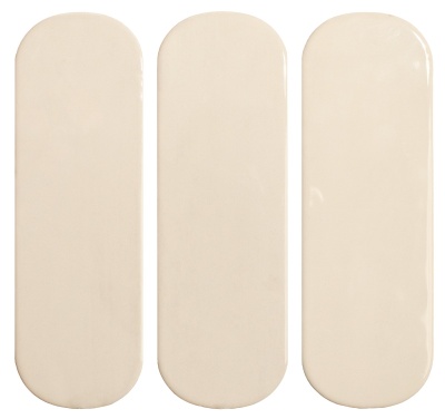 Испанская плитка DNA Tiles Calema Calema Oval White Gloss 16х5.2