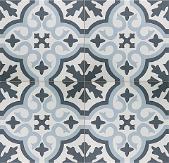 Venice Sky Blue Black Pre-cut 45х45