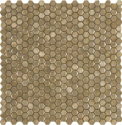 Испанская плитка L'Antic Colonial Mosaics Collection L241712651 Gravity Aluminium Hexagon Gold 31 31