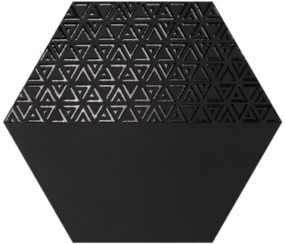 Испанская плитка Realonda Hexamix Hexamix Opal Deco Black 28.5 33
