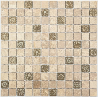 Китайская плитка NS-mosaic  Stone series K-717 (2.3x2.3) 29.8 29.8