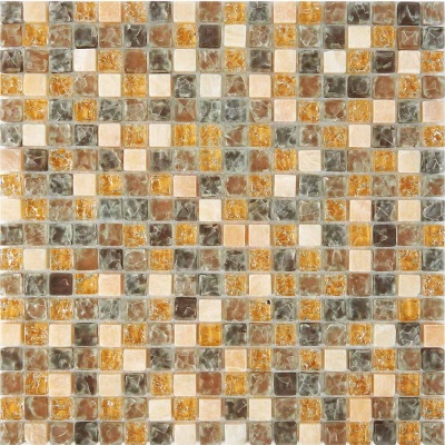 Китайская плитка Pixmosaic Камень и стекло PIX704 (чип 1,5х1,5 см.) 30 30