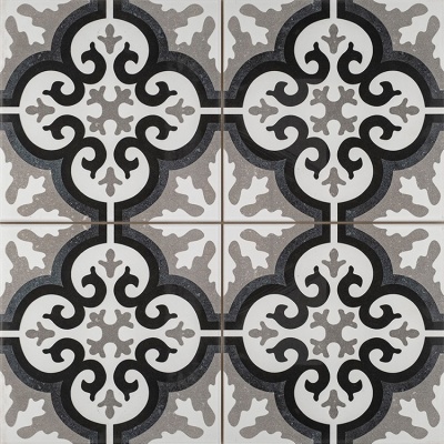 Турецкая плитка Etili Seramik Ornament Manisa Black Pre-cut 45 45