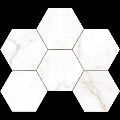 Российская плитка Estima Ideal Ideal ID01 Мозаика Hexagon Непол. White 25 28.5