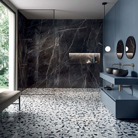 Charm Experience Calacatta Black Sq.Lapp.