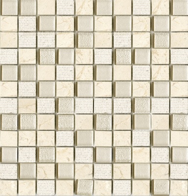 Испанская плитка L'Antic Colonial Mix Mosaics Time Texture Cream (чип 2,3x2,7 см) 28.5 29.5