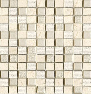 Испанская плитка L'Antic Colonial Mix Mosaics Time Texture Cream (чип 2,3x2,7 см) 28.5 29.5