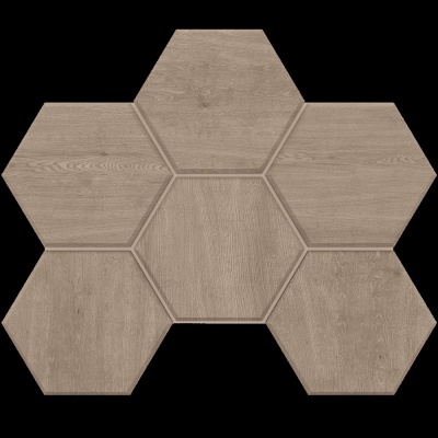 Российская плитка Estima Classic Wood Classic Wood CW02 Мозаика Hexagon Dark Grey Непол. 25 28,5