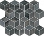 T017/14024 Декор Джардини серый темный мозаичный 37.5 45