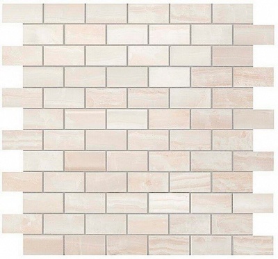 Российская плитка Атлас Конкорд Supernova Onyx S.O. Pure White Brick Mosaic 30.5 30.5