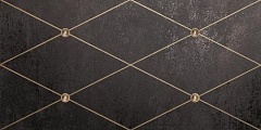 Rhombus Oro su Nero, fregio Oro con Swarovski 50 100