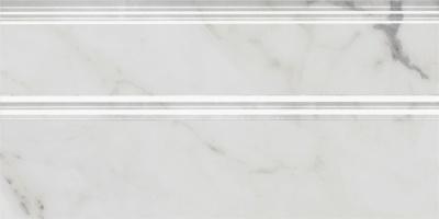 Российская плитка Kerama Marazzi Коррер FMA033R Плинтус Коррер белый глянцевый обрезной 15 30