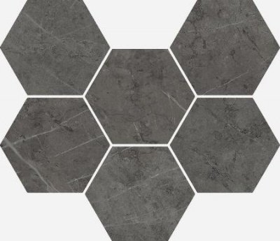 Российская плитка Italon Charme Evo Floor Project Charme Evo Antracite Mosaico Hexagon 25 29