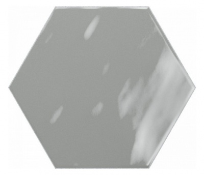 Испанская плитка Ribesalbes Geometry Hex Grey Glossy 15 17.3
