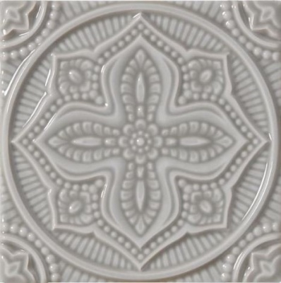 Испанская плитка Adex Studio ADST4073 Adex Studio Relieve Mandala Planet Graystone 14.8 14.8