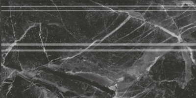 Российская плитка Kerama Marazzi Коррер FMA034R Плинтус Коррер чёрный глянцевый обрезной 15 30