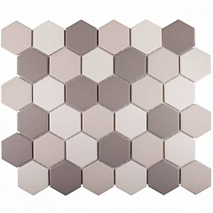 Hexagon small Grey Mix Antislip. (JMT55221) 28.2 32.5