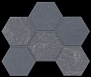 Luna LN04/TE04 Мозаика Hexagon Непол. Black 25 28,5