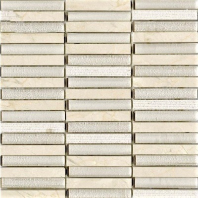 Испанская плитка L'Antic Colonial Mix Mosaics L241709521 Time Texture Linear Cream (1,5x10) 30 30