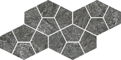 Магма Графит Мозаика Призм 20.5х41.3