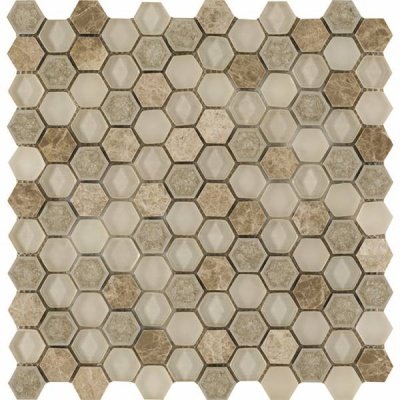 Испанская плитка L'Antic Colonial Mosaics Collection L244006231 Aura Hexagon Creams 29x30x0,8 29 30