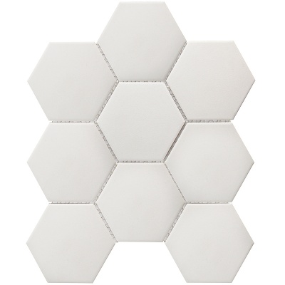 Китайская плитка StarMosaic Non-Slip Hexagon  big White Matt Antislip (JFQ51011) 29.5 25.6