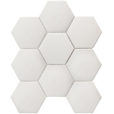 Китайская плитка StarMosaic Non-Slip Hexagon  big White Matt Antislip (JFQ51011) 29.5 25.6