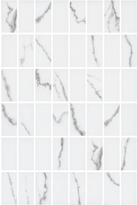 Российская плитка Kerama Marazzi Мираколи MM8380 Декор Мираколи мозаичный белый глянцевый 20 30