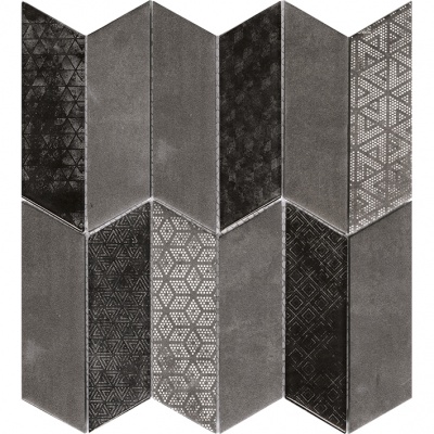 Испанская плитка L'Antic Colonial Mosaics Collection Rhomboid Black 29.8 29.8