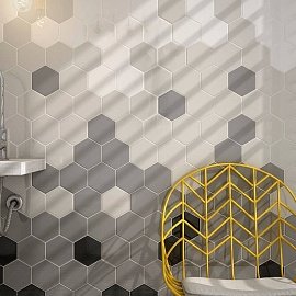 Scale Hexagon Grey Ma