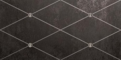 Rhombus Platino su Nero, fregio Platino con Swarovski 50 100