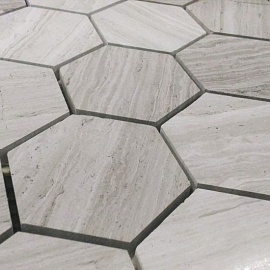 Travertino Silver MAT hex 18x30