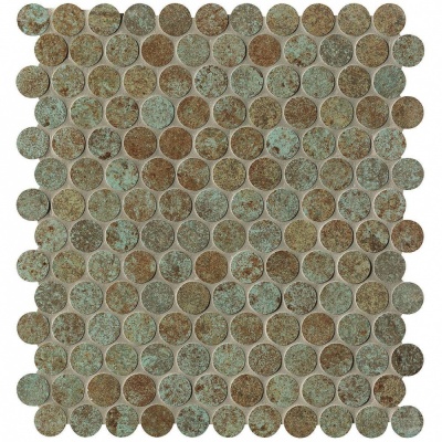 Итальянская плитка FAP Sheer Sheer Deco Rust Round Mosaico 29.5 32.5